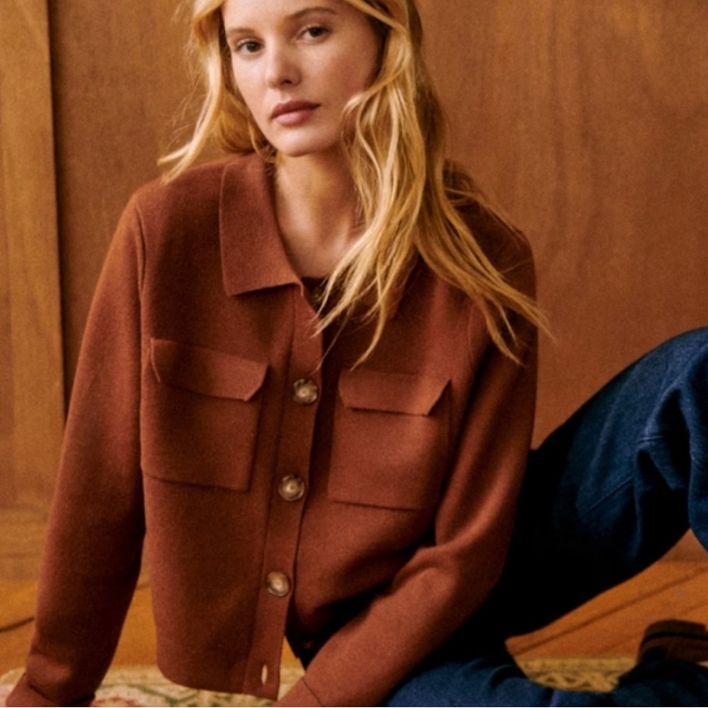 Sezane | Betty Cardigan 100% Marino Wool